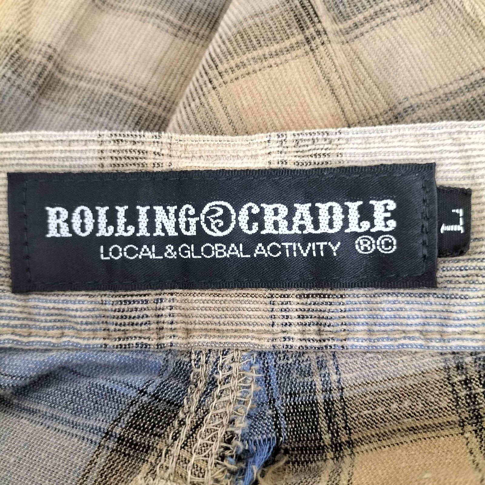 ローリングクレイドル Rolling Cradle チェックコットンパンツ メンズ