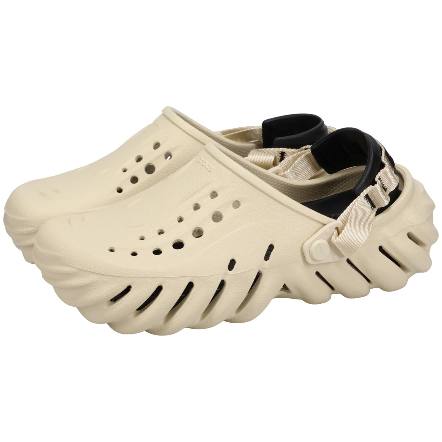 クロックス crocs サンダル クロッグサンダル エコー メンズ レディース ECHO CLOG 207937、ボーンブラックL