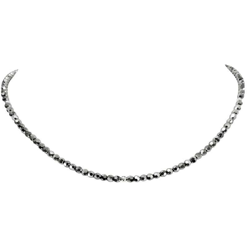 [ROYAL JEWELRY] ロイヤルジュエリー 3mm プラチナ PT850 ブラックダイヤモンドカラー クリスタル ネックレス (50) 0