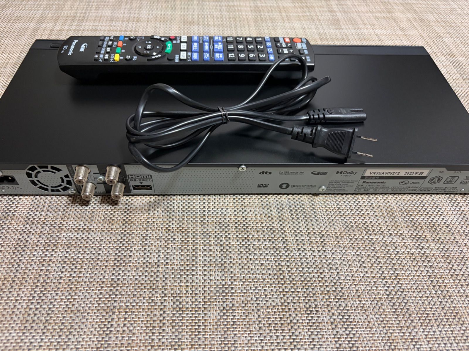 美品】パナソニック ブルーレイディスクレコーダー DMR-2W102 - メルカリ