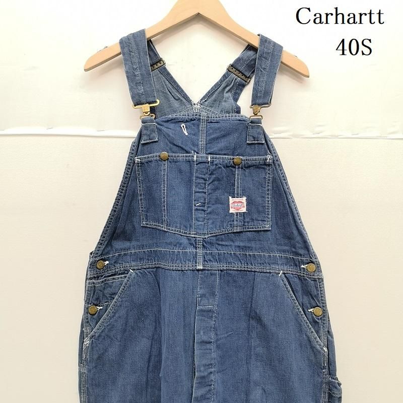 40s50s carhartt カーハートオーバーオール　オリジナル カーハート 40s オリジナル ハートタグ デニム オーバーオール