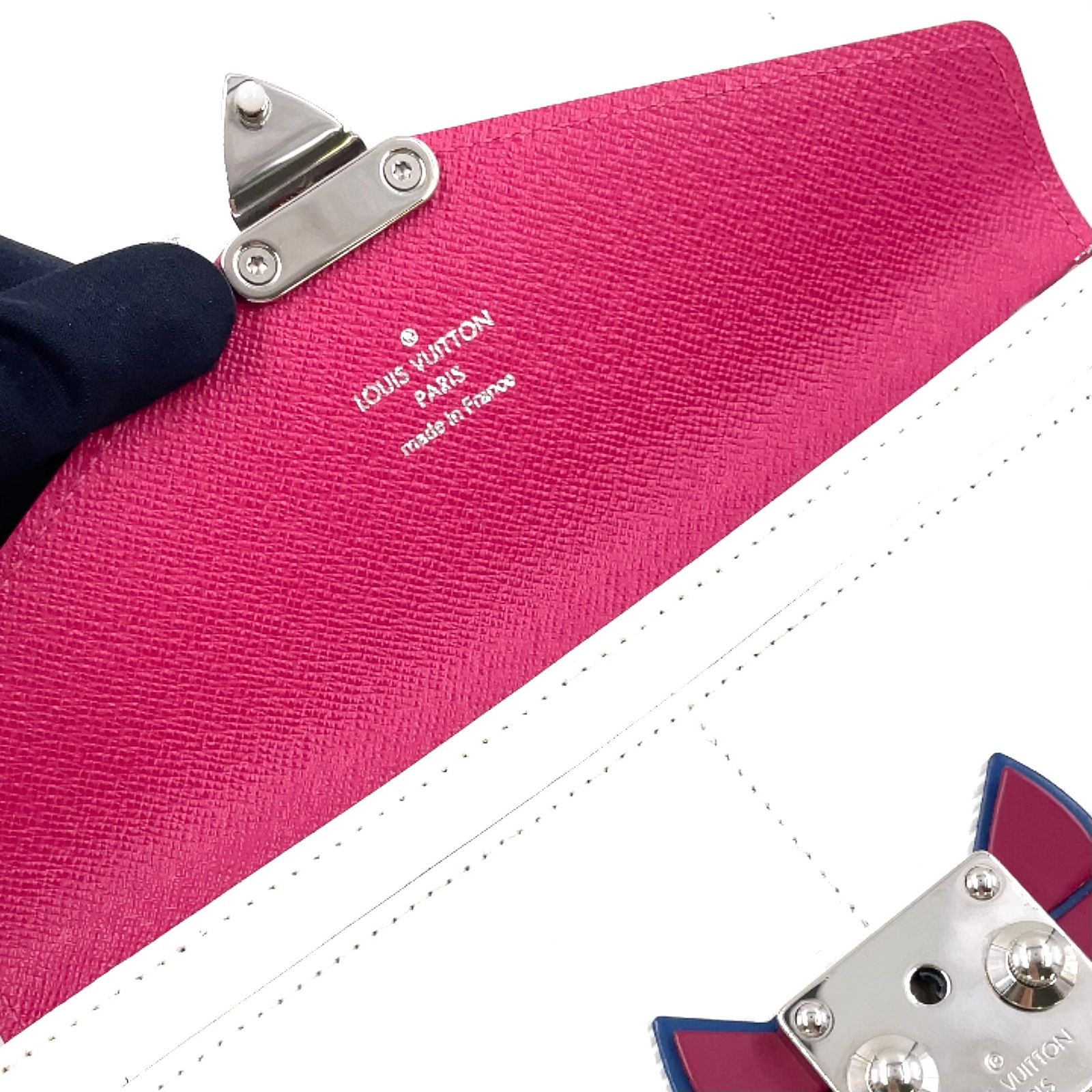 LOUIS VUITTON トライバルマスク ポルトフォイユ・サラ レザー ピンク 