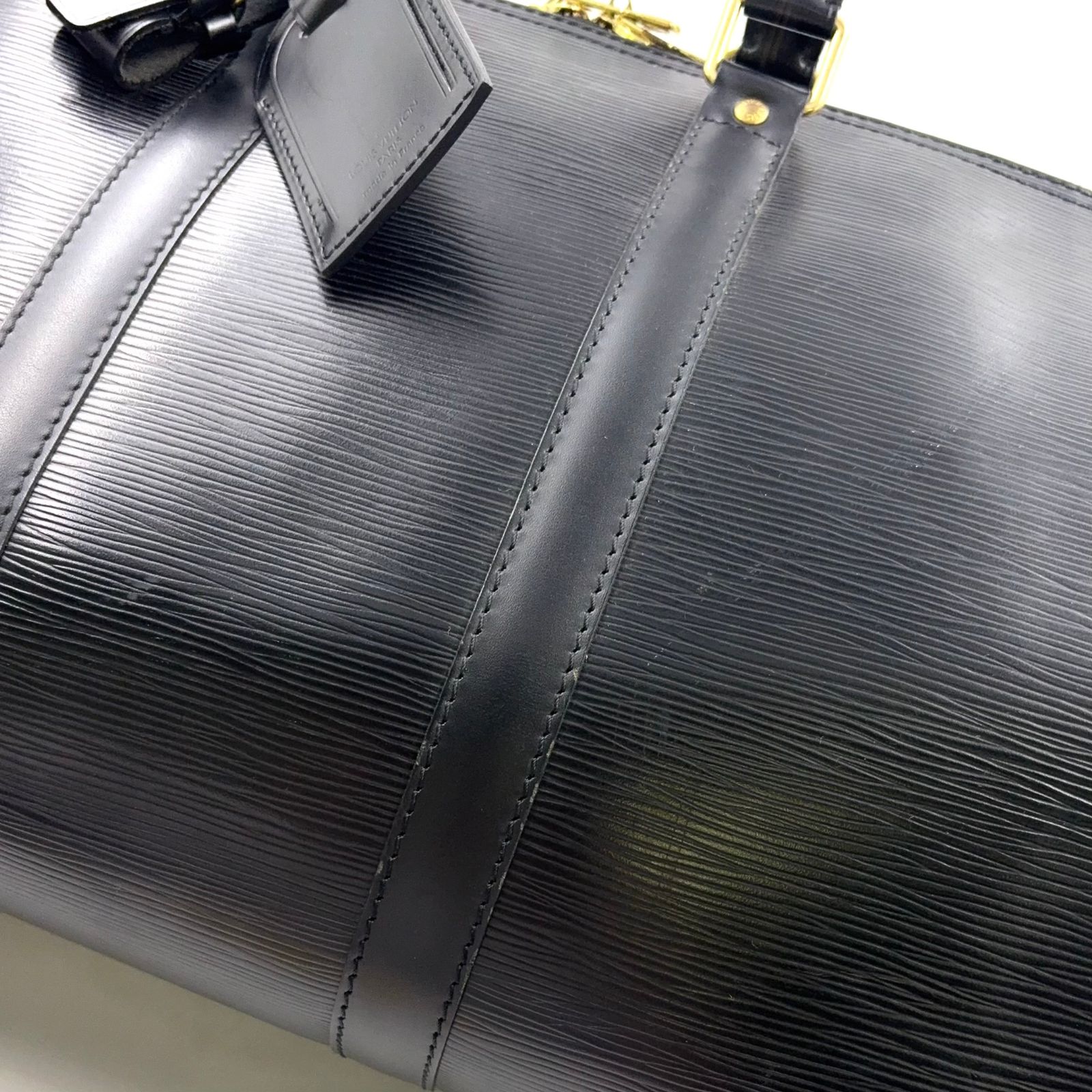 LOUIS VUITTON キーポル45 エピ エピ ノワール レザー ブラック 