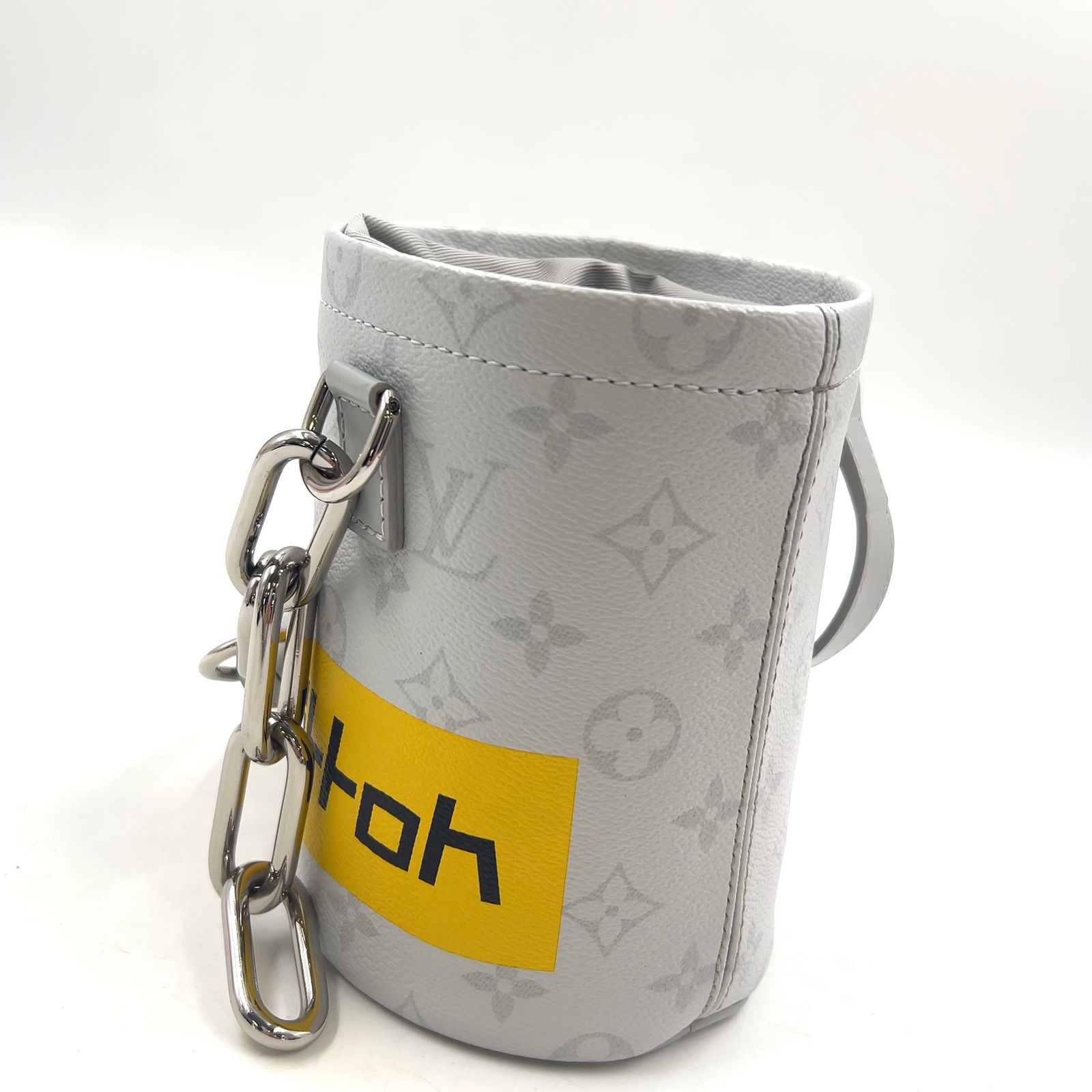 新着】LOUIS VUITTON チョークナノ ホワイトモノグラム レザー、PVC 