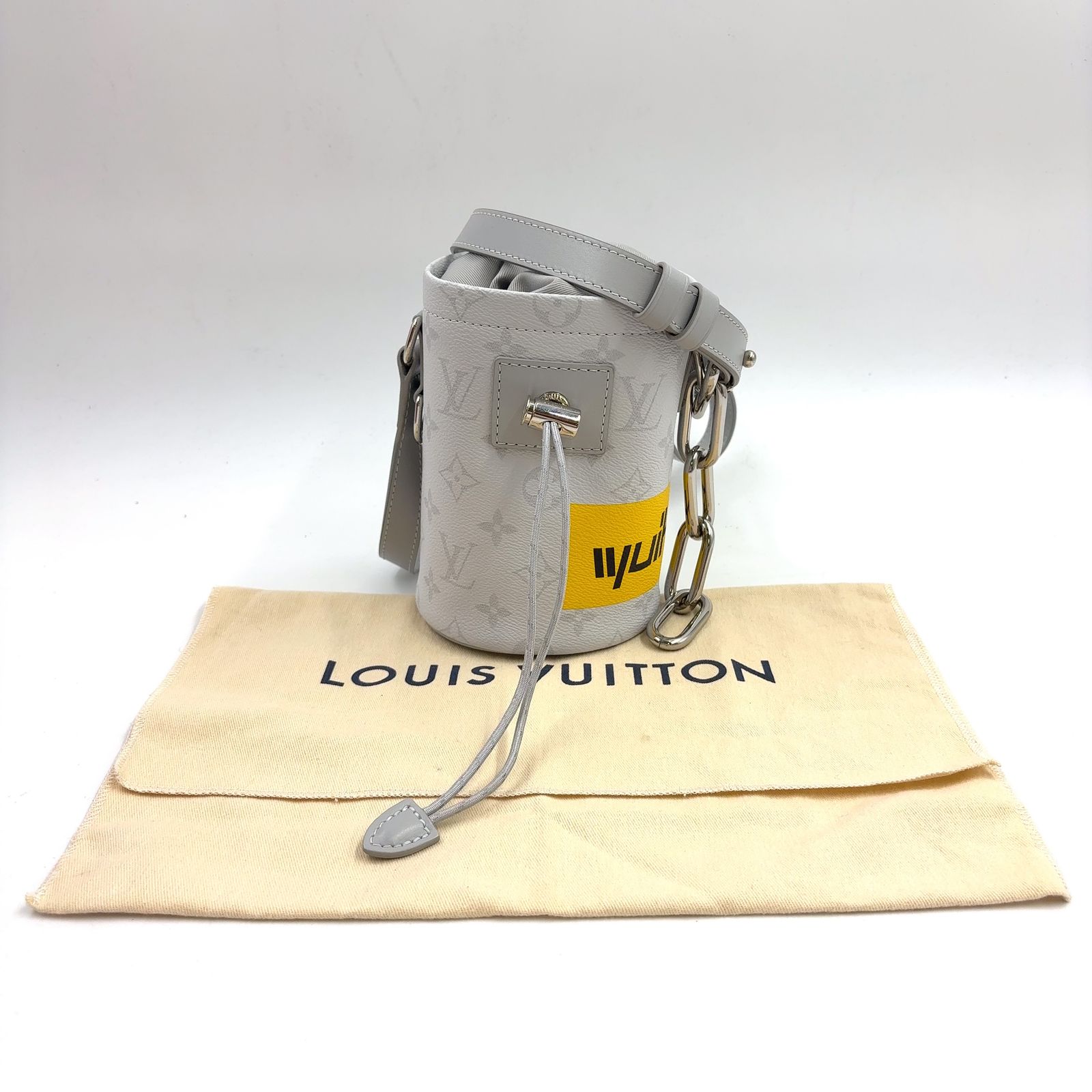 新着】LOUIS VUITTON チョークナノ ホワイトモノグラム レザー、PVC 