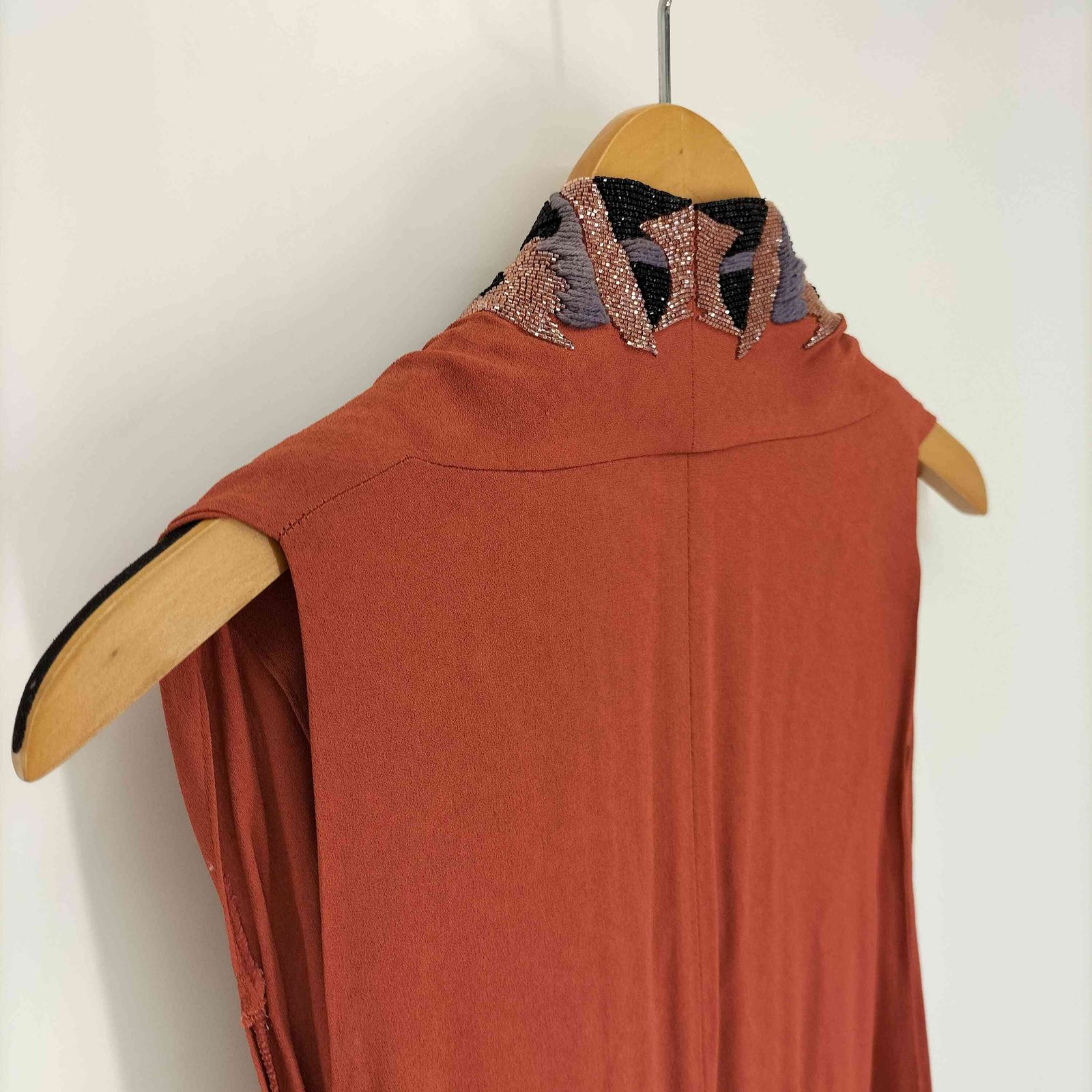 ETRO ノースリーブワンピース エトロ ETRO イタリア製 Vネック ビース ノースリーブ ワンピース
