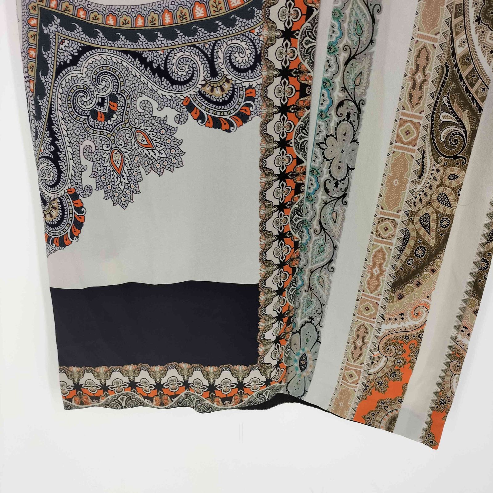 エトロ ETRO イタリア製 シルク100 総柄 L/S ワンピース レディース 40