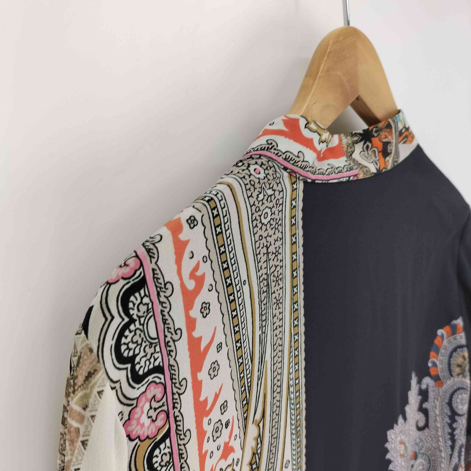 etro エトロ ワンピース チュニック レトロ シルク100% 古着 生地 エトロ ETRO イタリア製 シルク100 総柄 L/S ワンピース レディース 40