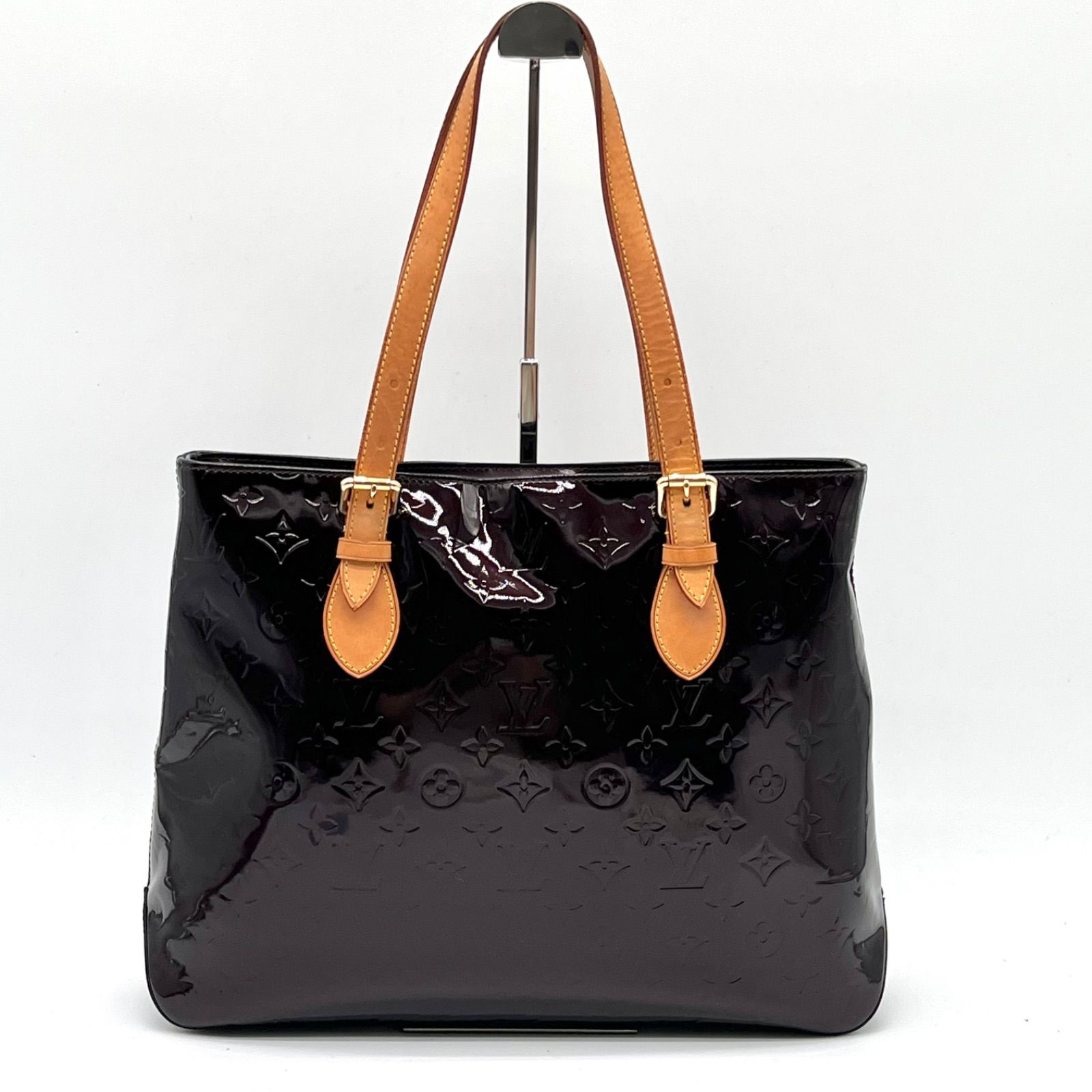 美品◎LOUIS VUITTON ルイヴィトン モノグラムヴェルニ ブレントウッド アマラント トートバッグ M91994
