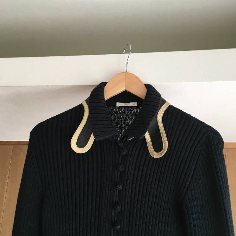 美品 PRADA プラダ ニット ロング コート カーディガン 40 - メルカリ