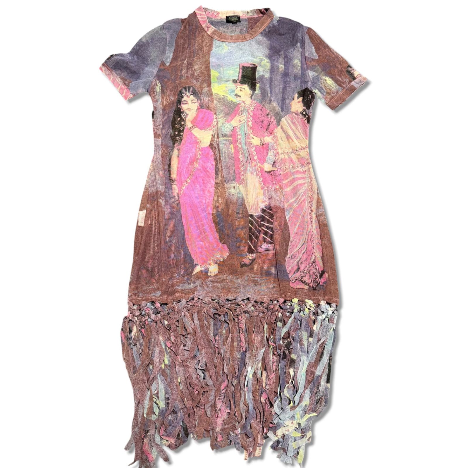 Jean Paul GAULTIER ジャンポールゴルチエ　1990s Rare Tassle Mesh Dress　パワーネット　フリンジドレス　レディース　アーカイブ