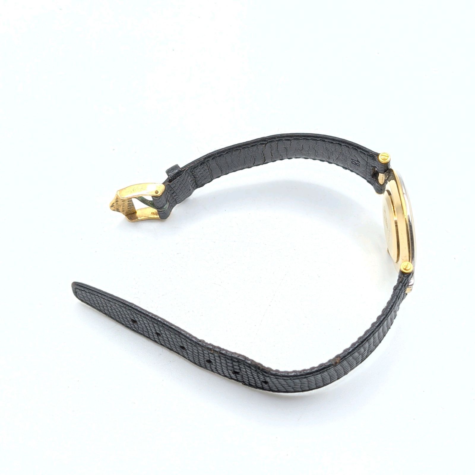 GUCCI 4500M Watch Quartz Men's Round Gold Black dial Y2K 00S Vintage Not Working グッチ 時計 クオーツ メンズ ラウンド ゴールド シルバー文字盤 ヴィンテージ 不動品
