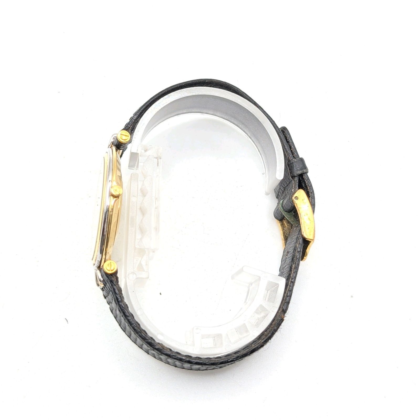 GUCCI 4500M Watch Quartz Men's Round Gold Black dial Y2K 00S Vintage Not Working グッチ 時計 クオーツ メンズ ラウンド ゴールド シルバー文字盤 ヴィンテージ 不動品