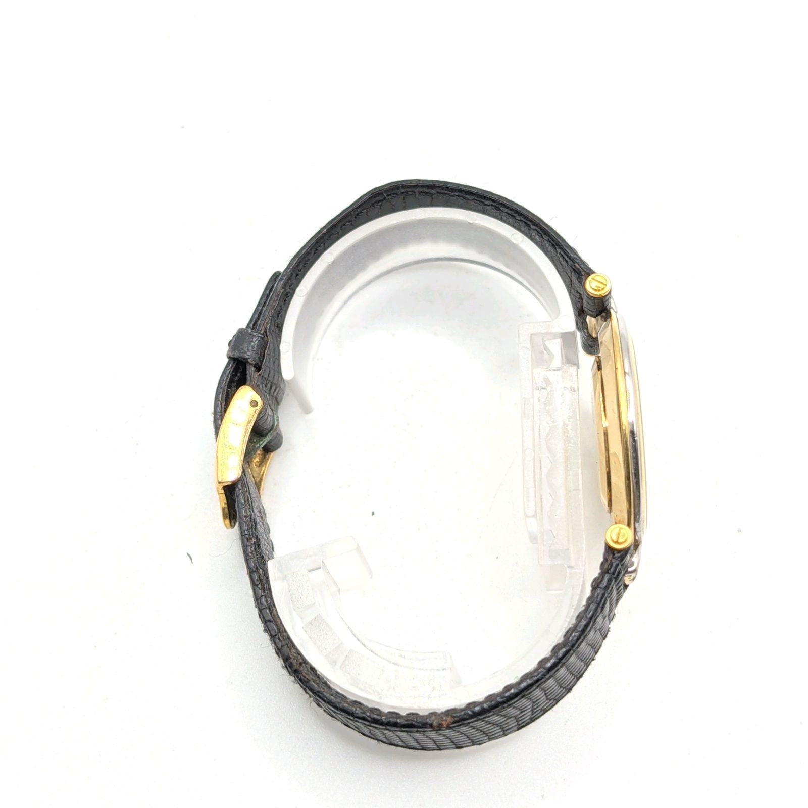 GUCCI 4500M Watch Quartz Men's Round Gold Black dial Y2K 00S Vintage Not Working グッチ 時計 クオーツ メンズ ラウンド ゴールド シルバー文字盤 ヴィンテージ 不動品