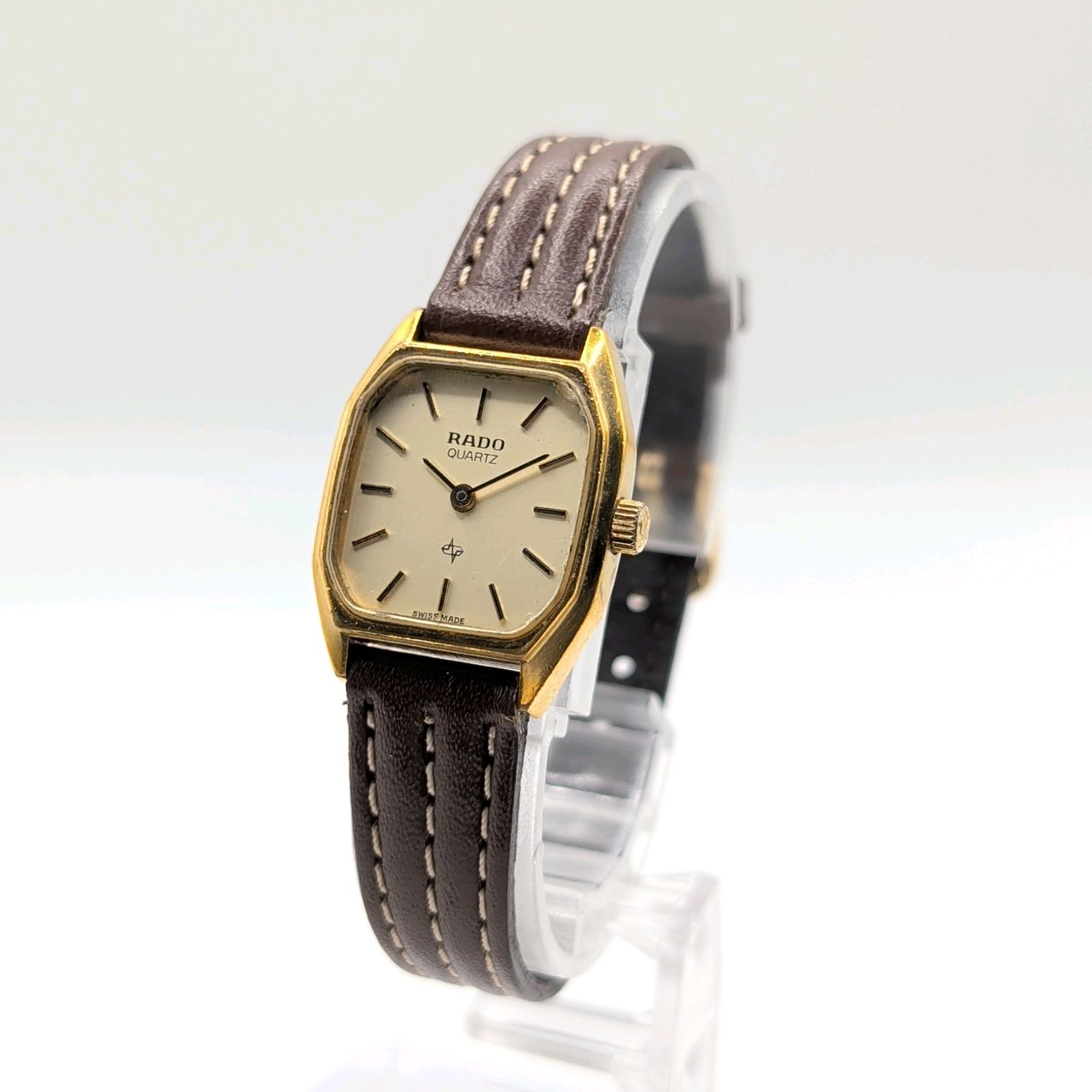 RADO Diastar 121.7903.2 Watch Quartz Ladies Gold dial Square Y2K