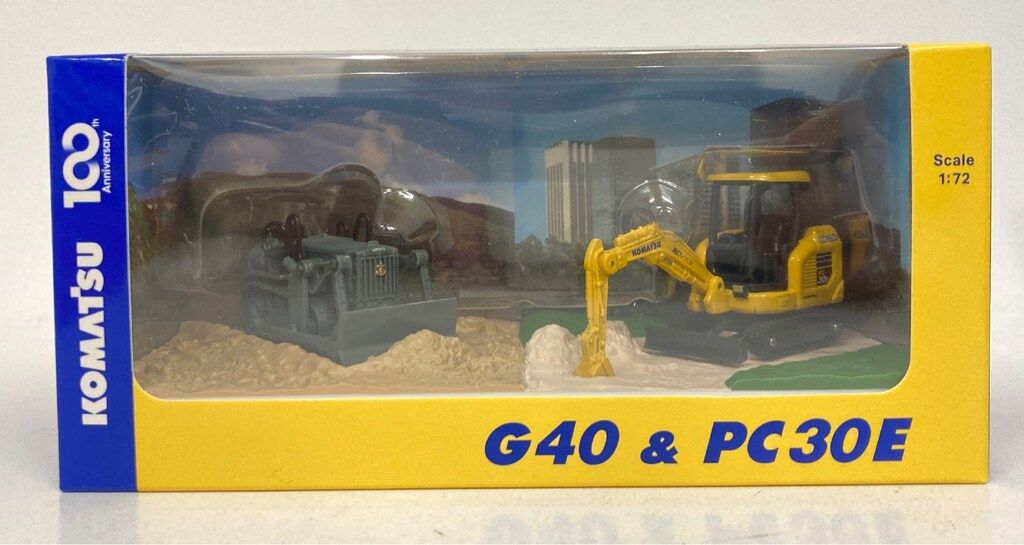 G40 & PC30E ミニカーセット 1:72 KOMATSU 1/72コマツオリジナルミニチュア G40 & PC30E - メルカリ