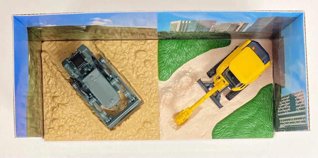 G40 & PC30E ミニカーセット 1:72 KOMATSU 1/72コマツオリジナルミニチュア G40 & PC30E - メルカリ