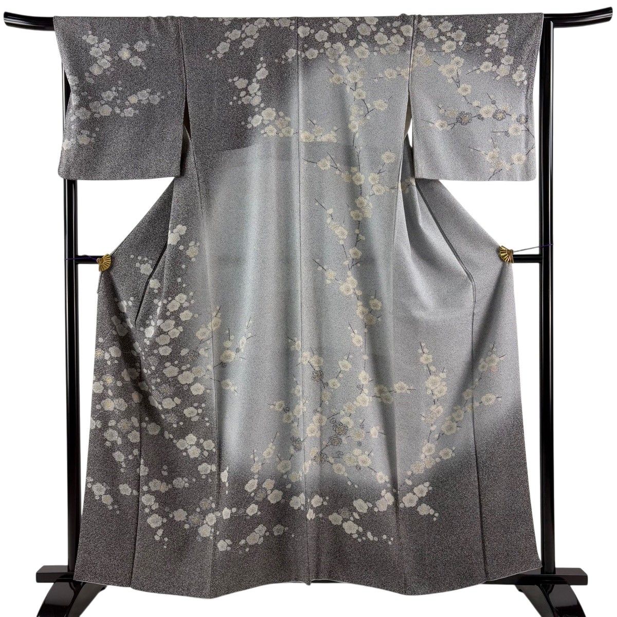 訪問着 身丈153cm 裄丈63.5cm S 袷 落款あり 菊 枝梅 ぼかし