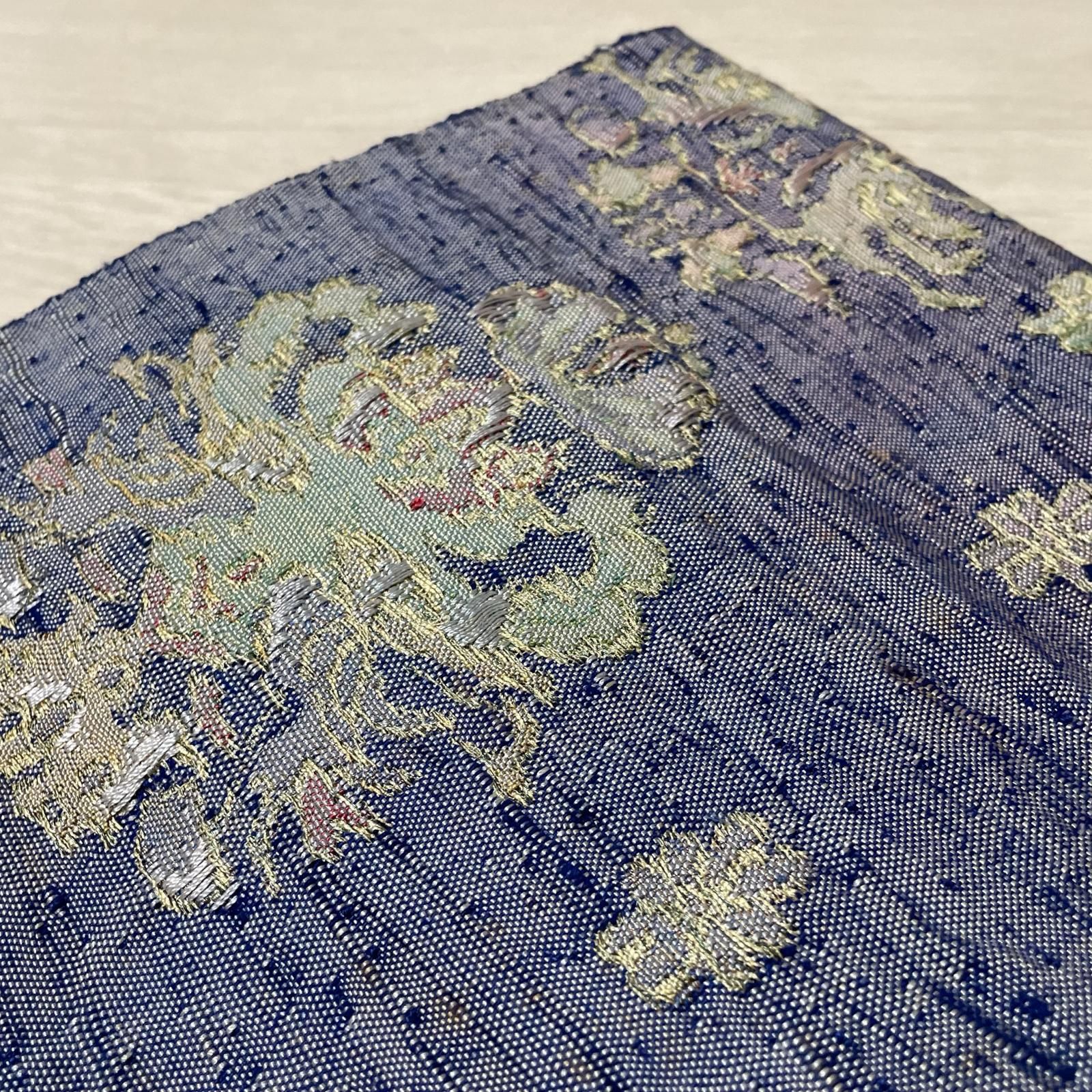 名古屋帯 紬 抽象花模様 八寸 正絹 着物 X-3137 - メルカリ