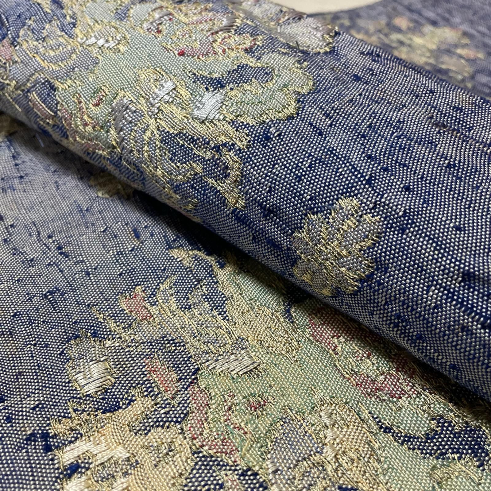 ［7506］名古屋帯 抽象模様 紬地 八寸 正絹 着物 名古屋帯 紬 抽象花模様 八寸 正絹 着物 X-3137 - メルカリ