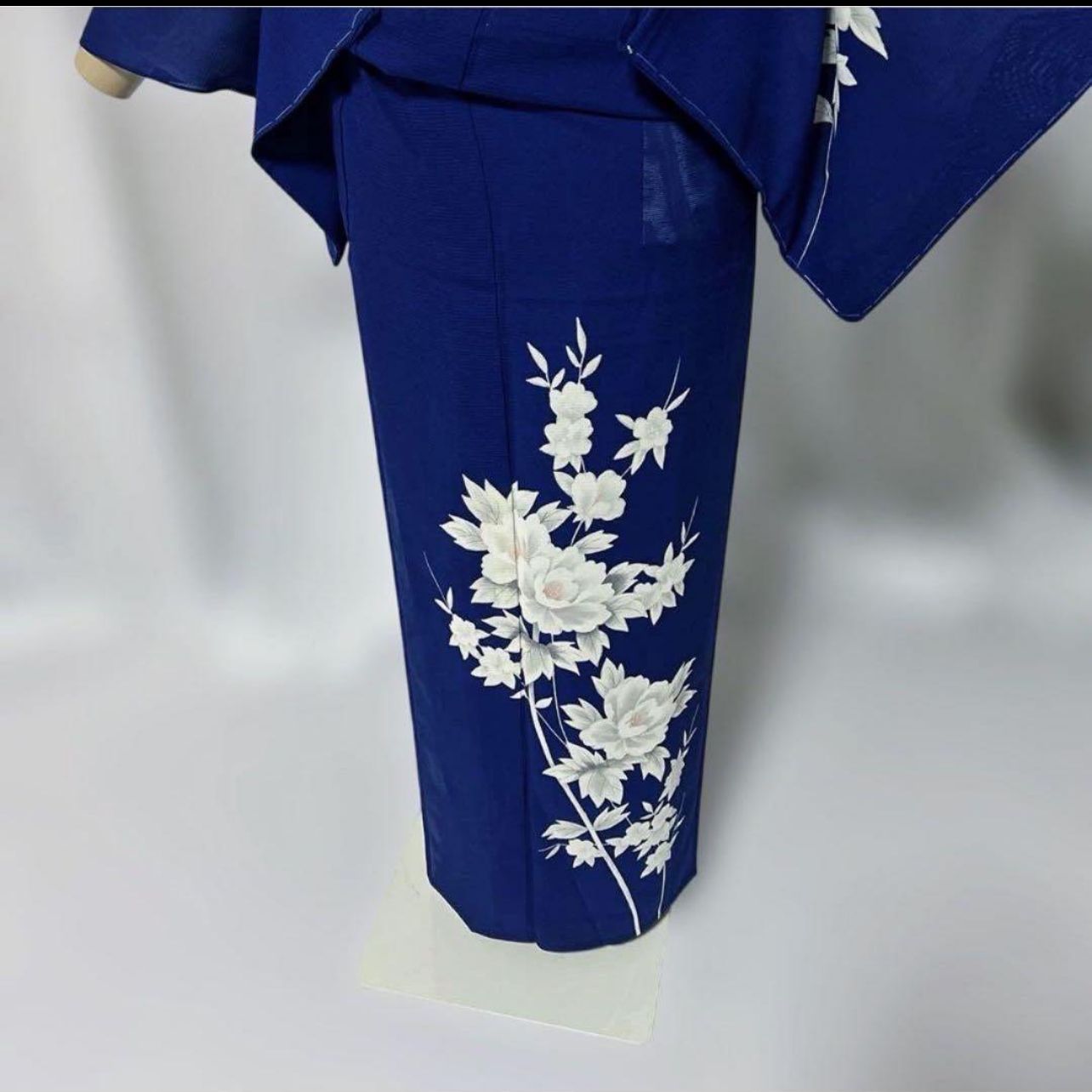 未使用級 正絹 絽訪問着フルセット 紺青色 夏袋帯付き 涼やかな華やぎ