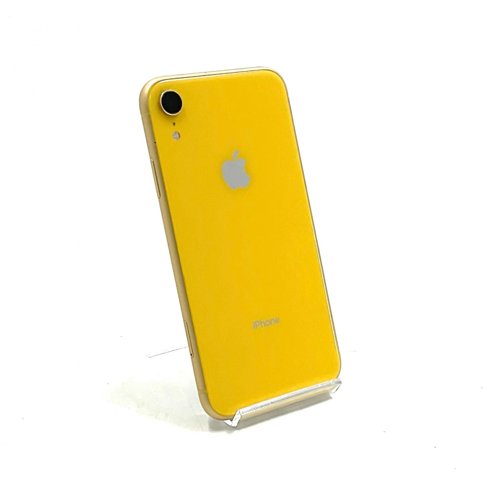 全額返金保証】【最速発送】 iPhone XR 128GB イエロー Softbank 白