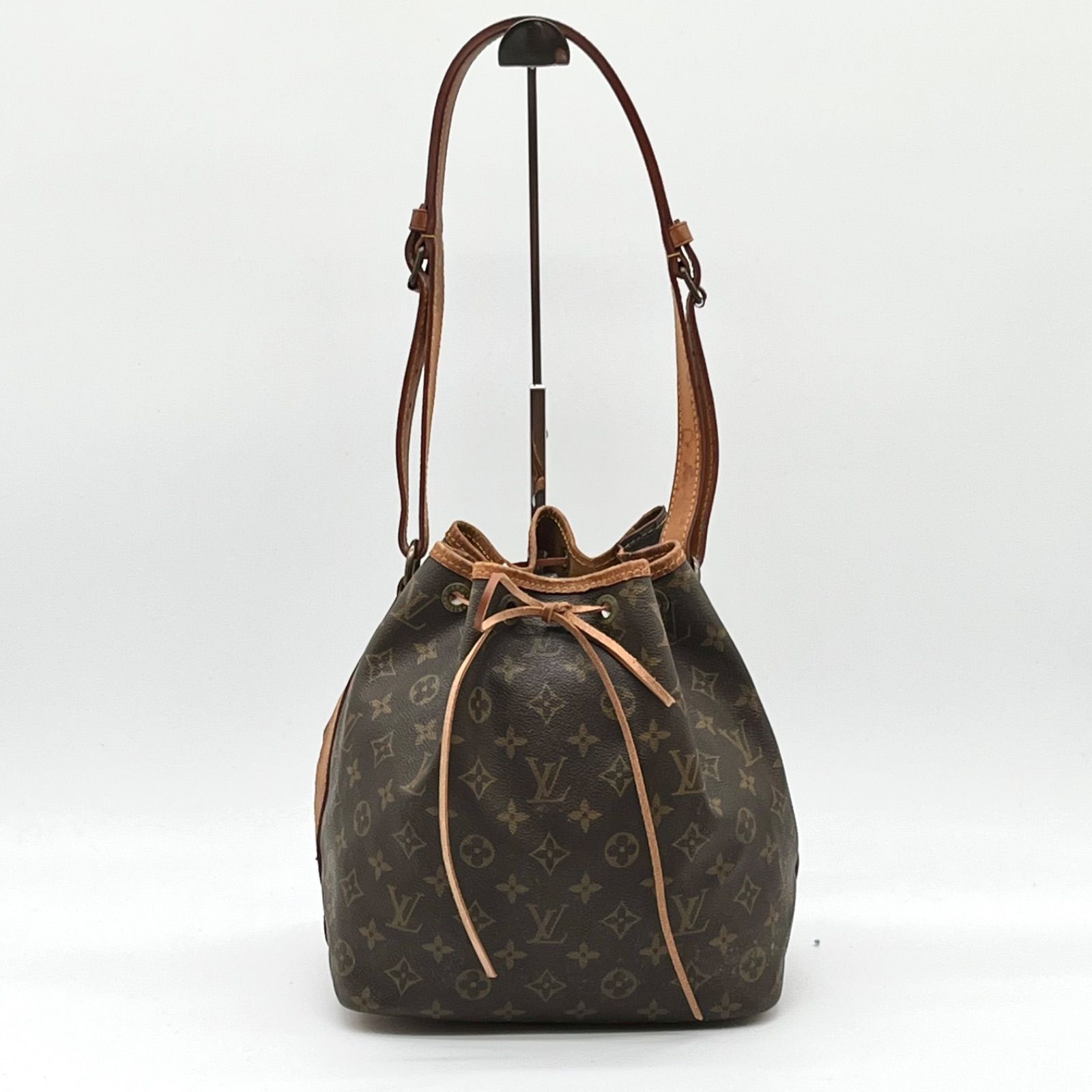 LOUIS VUITTON ルイヴィトン モノグラム プチ ノエ 巾着 ショルダーバッグ M42226 ブラウンレディース