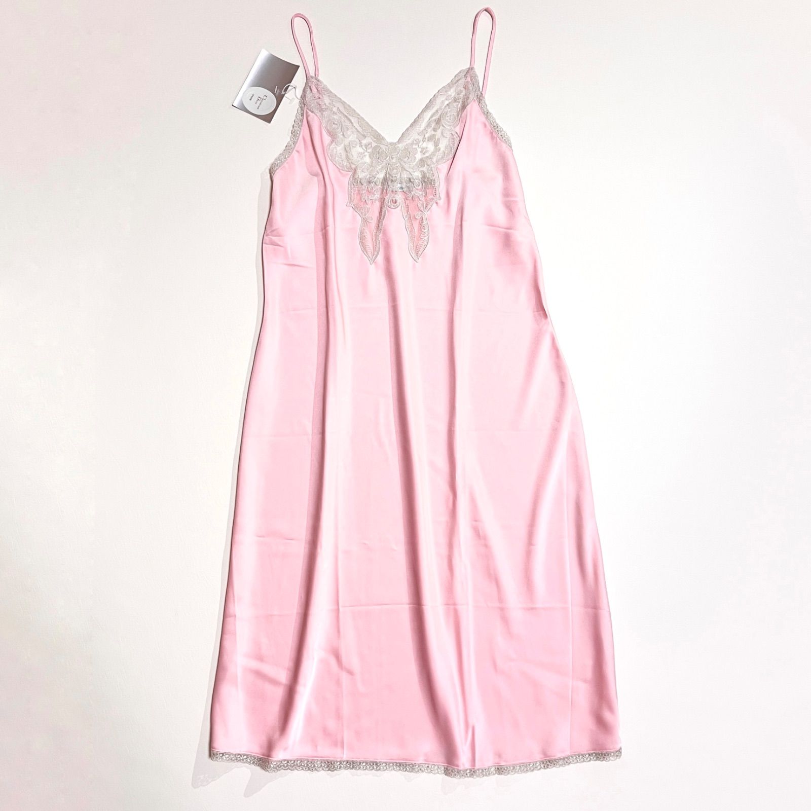 kT01 新品 Christian Dior ランジェリー 下着 肌着 レース キャミソール ショーツ ブラ パンツ セット ロゴ 4点セット ピンク タグ付き クリスチャンディオール DIOR