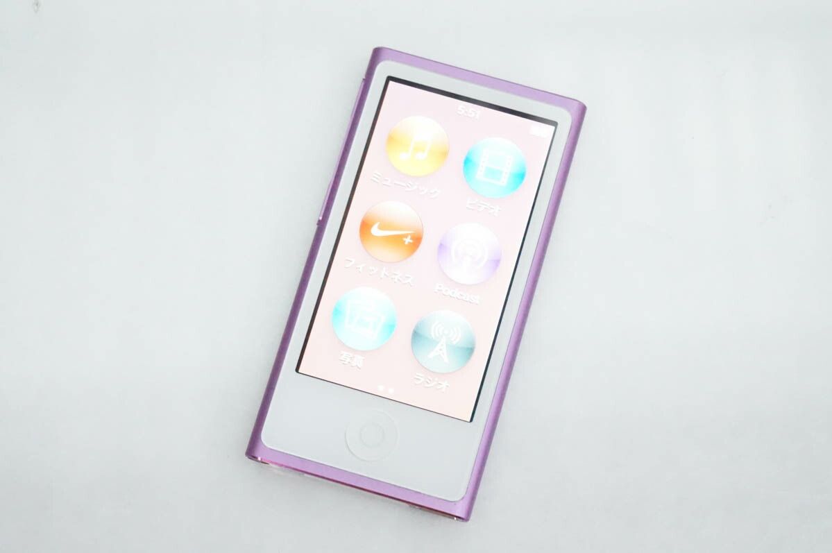 中古】C Appleアップル 第7世代 iPod nano 16GB パープル MD479J