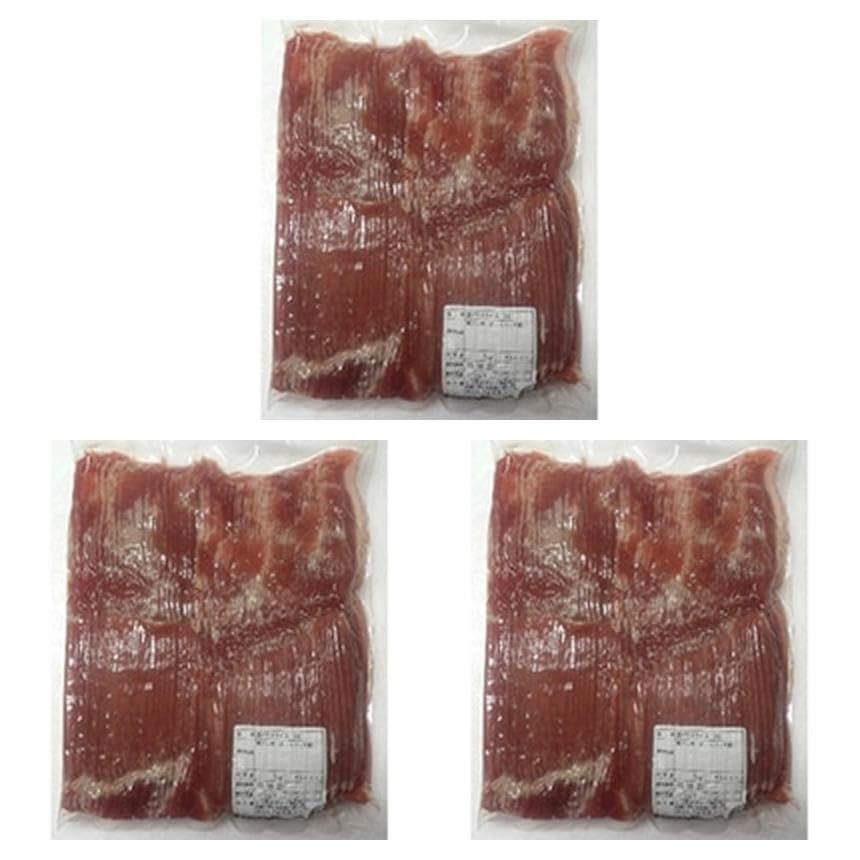 サッチクフード 豚バラスライス2mm 1KG×3パック (まとめ買い)