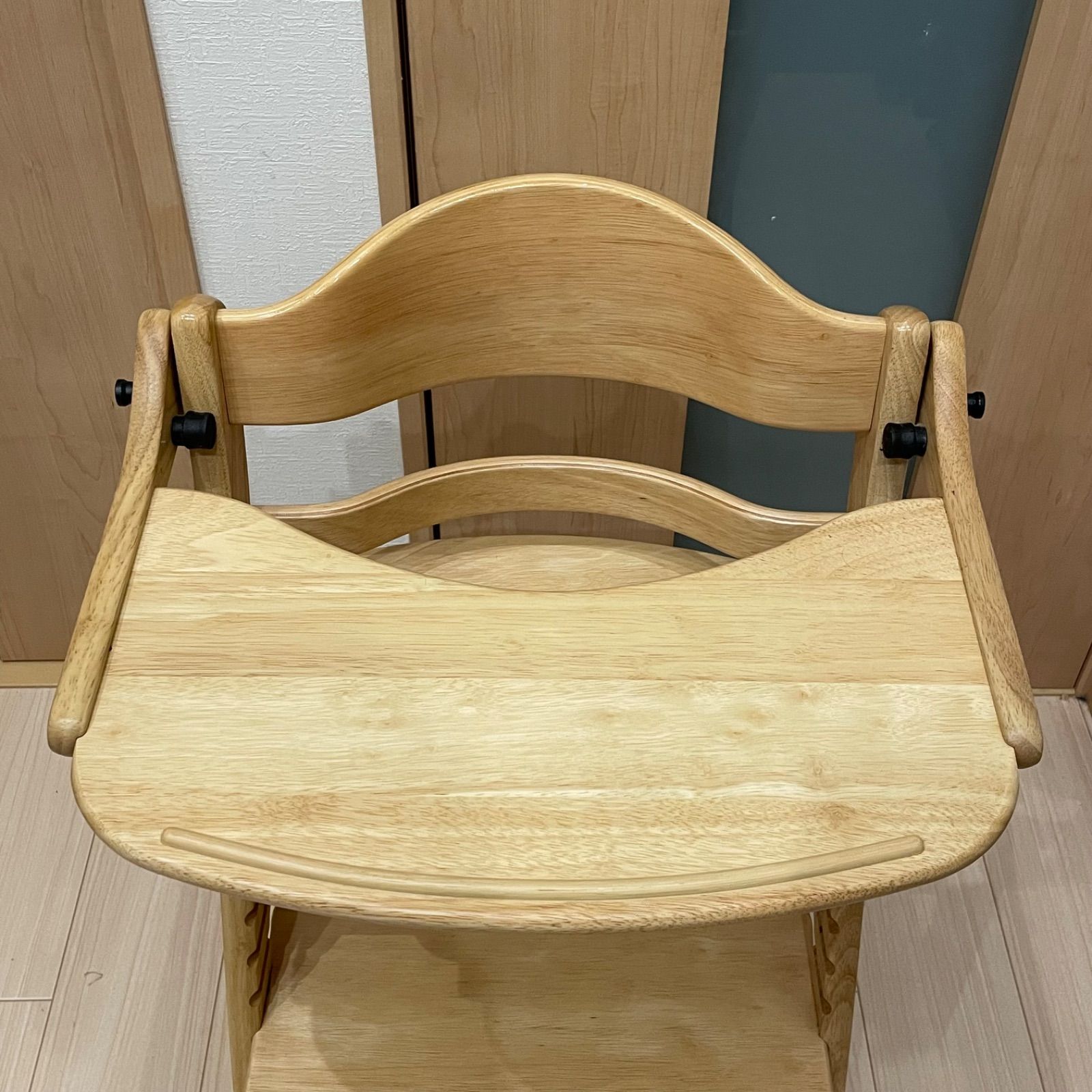 木製ハイチェア 大和屋 すくすくチェア 大和屋テーブル付きワンタッチ 