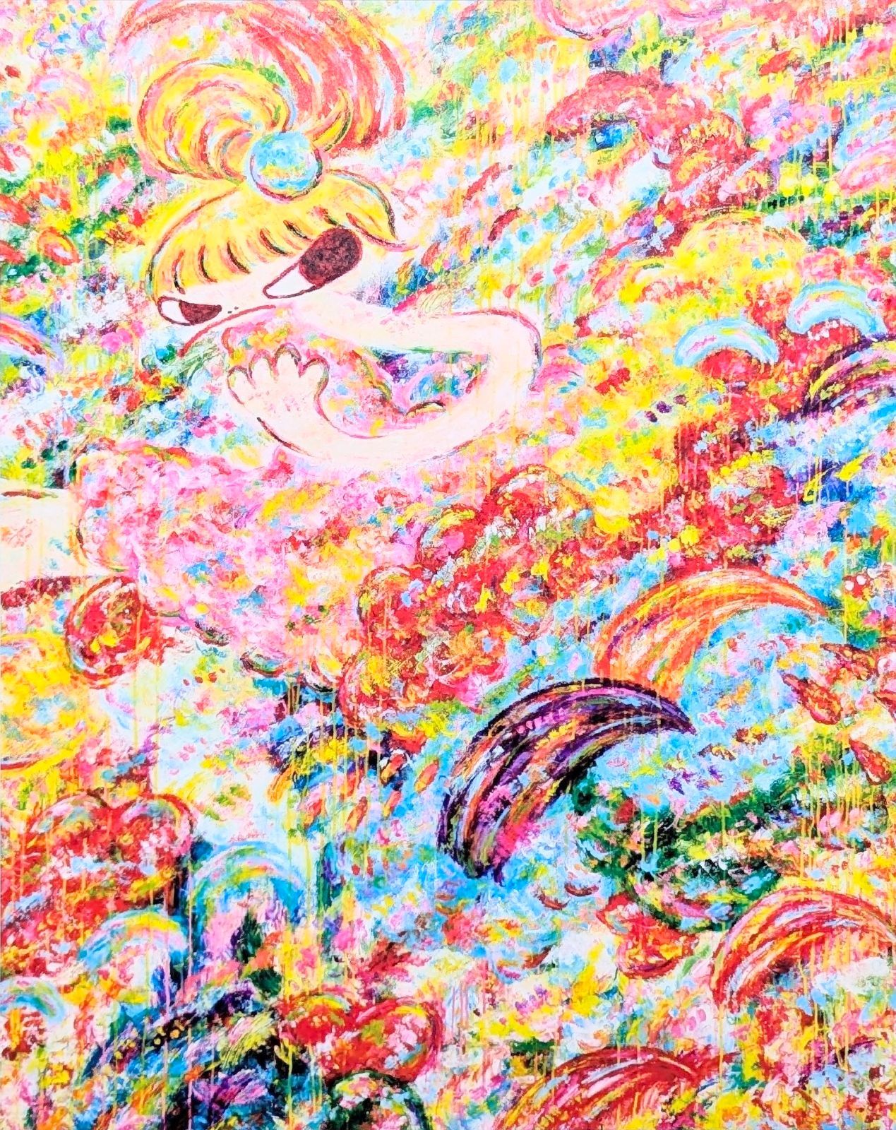 ロッカクアヤコ「魔法の手」オフセットポスター 2020年制作 作品シール