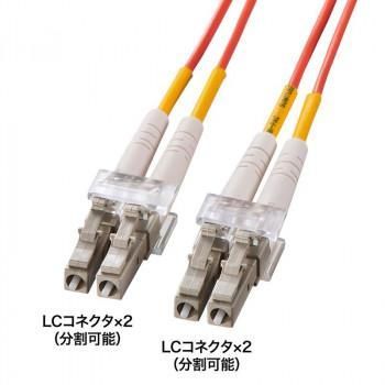 サンワサプライ メガネ型光ファイバケーブル マルチ62.5μm LC×2-LC×2 5m HKB-LCLC6-05L