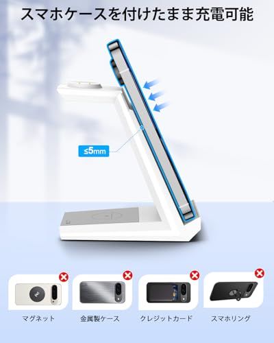 NANAMI 3in1 ワイヤレス充電器 Google Pixel専用 15W 高速充電 Pixel