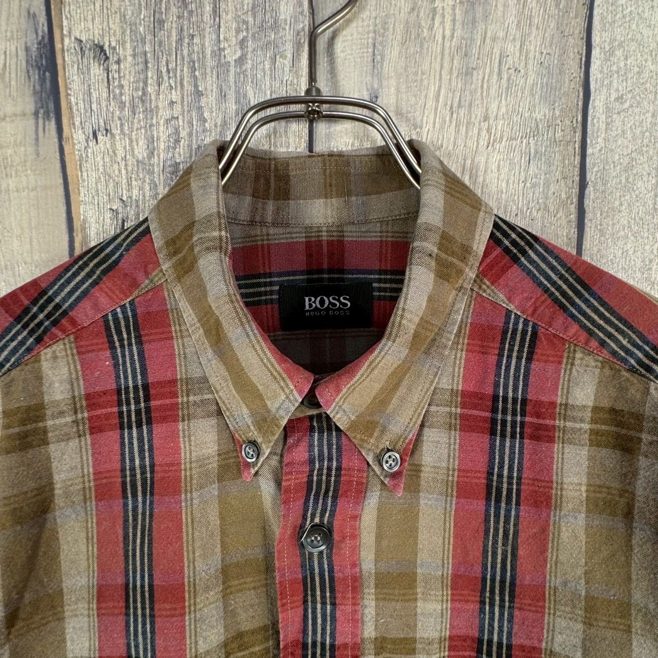 BOSS HUGO BOSS ヒューゴボス LINEN リネン 半袖 BD ボタンダウン 