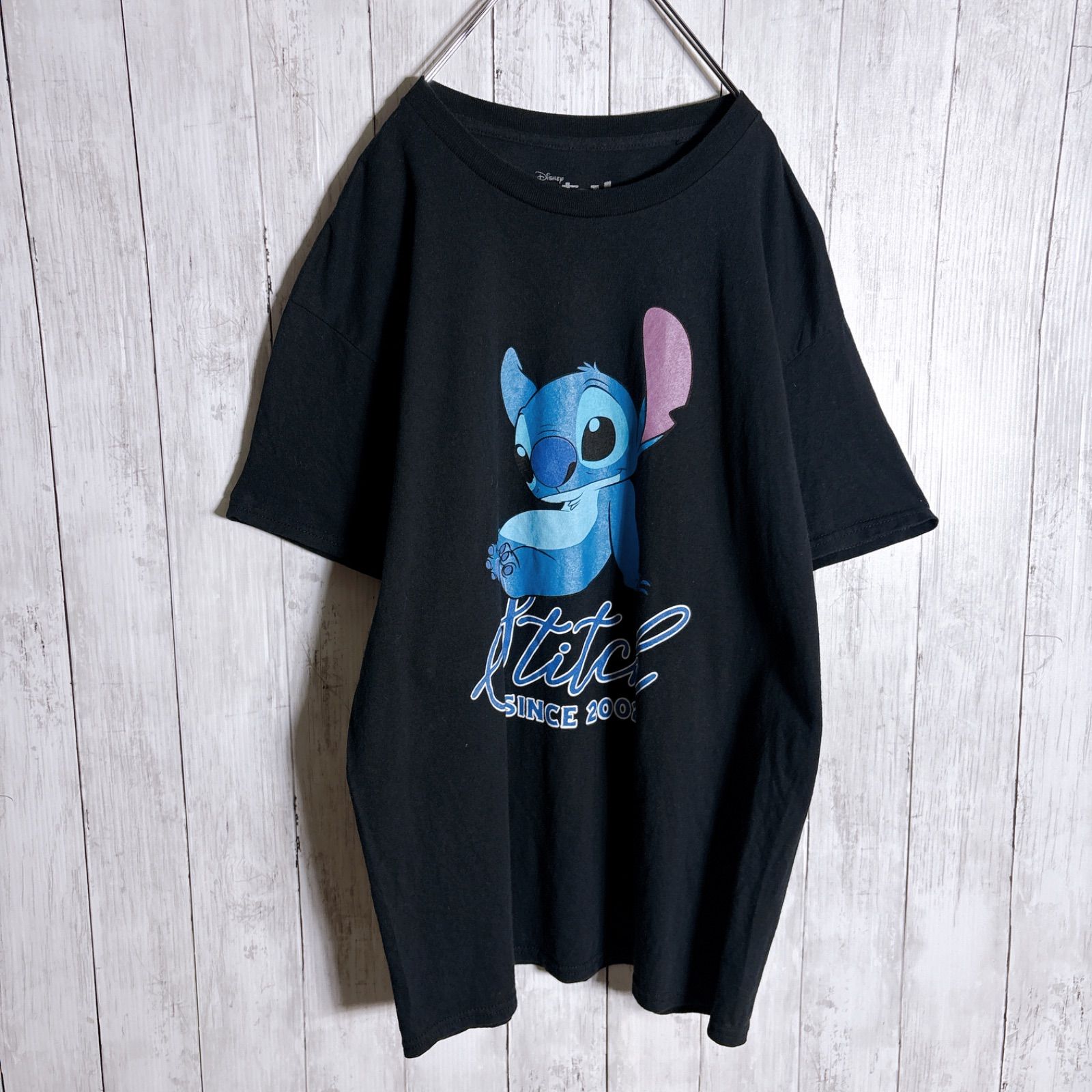 入手困難】00s Disney Vintage stitch スティッチ ブラック 半袖T 