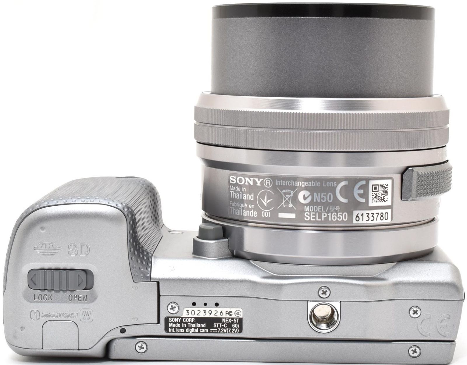 ソニー ミラーレス SONY α NEX-5T レンズキット シルバー 中古 Wi-Fi