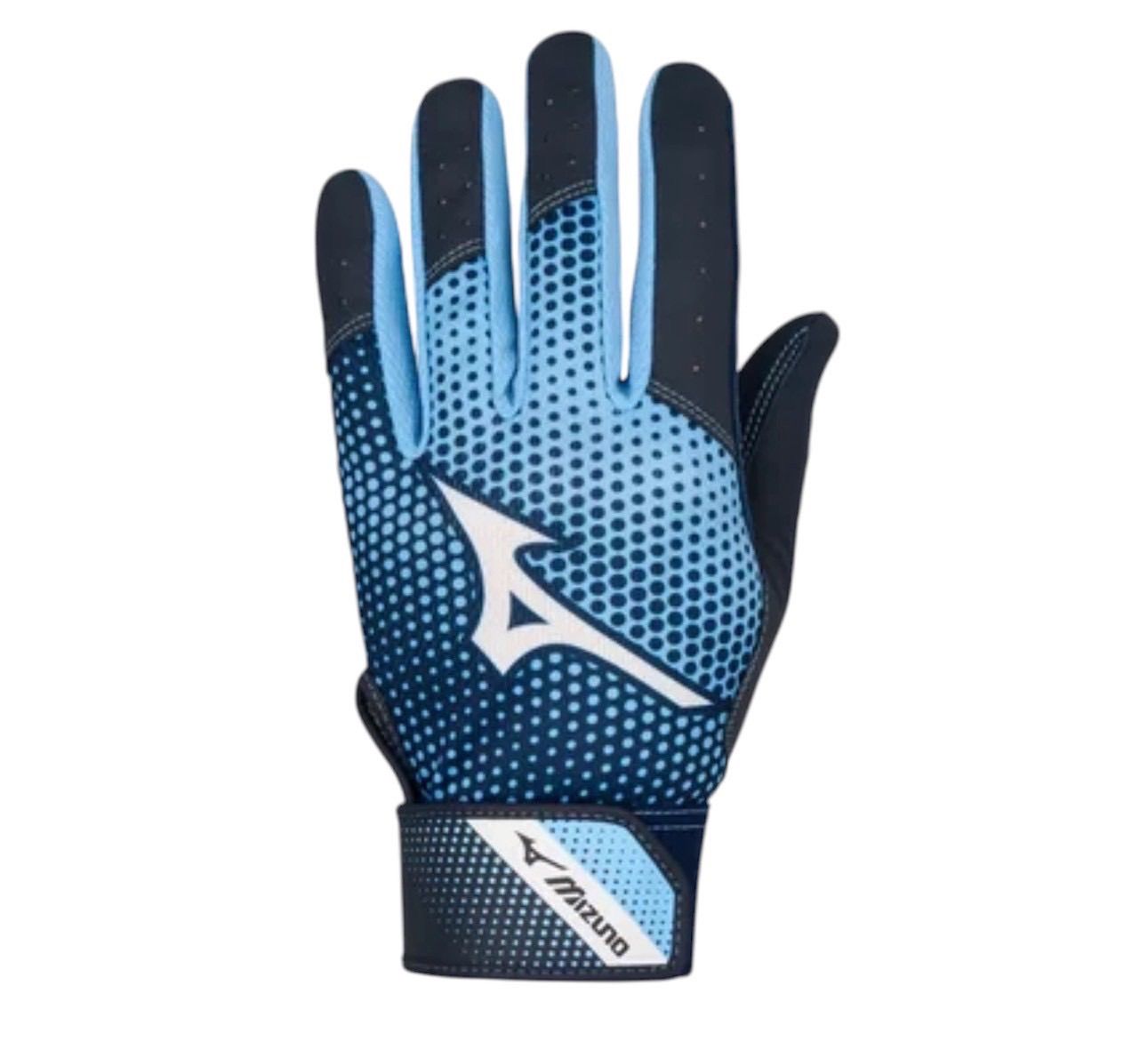 MIZUNO ミズノ USA バッティンググローブ 両手用 野球 打撃用 手袋　MVP Adult Baseball Batting Glove NAVY-LIGHT BLUE