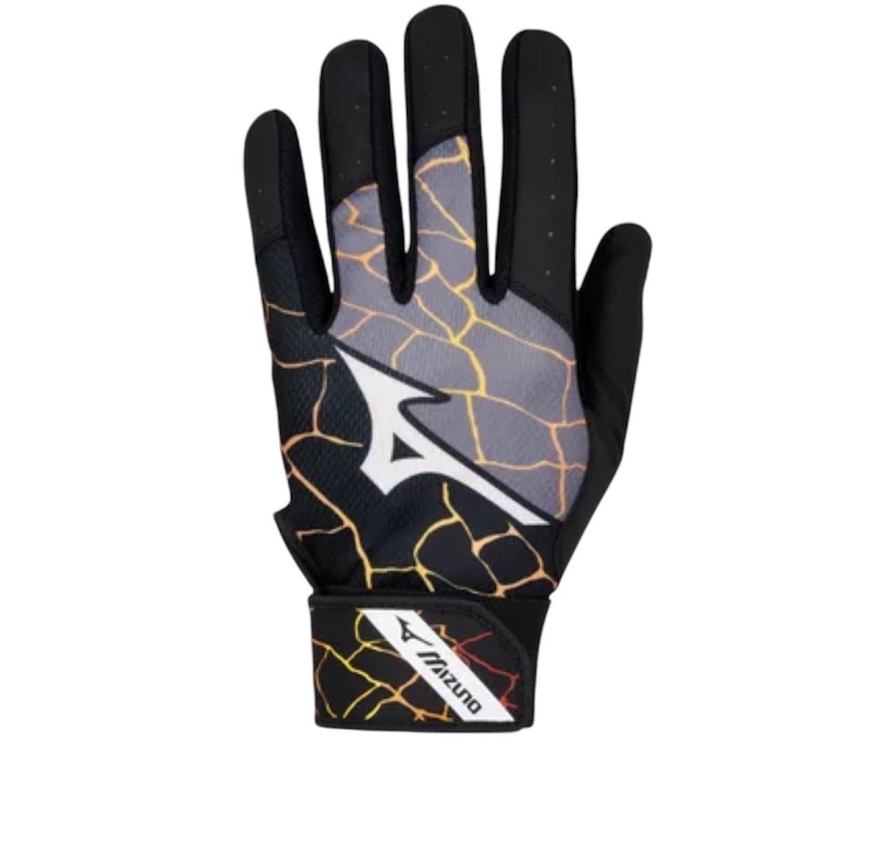 MIZUNO ミズノ USA バッティンググローブ 両手用 野球 打撃用 手袋　MVP Adult Baseball Batting Glove BLACK-ORANGE