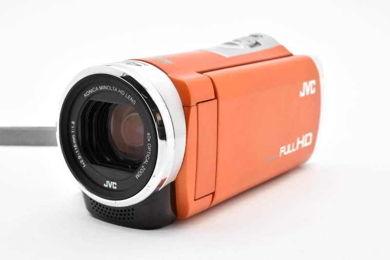 実用光学美品 JVC GZ-E600 オレンジ ビデオカメラ ハンディカム #4186