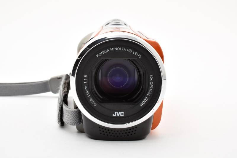 実用光学美品 JVC GZ-E600 オレンジ ビデオカメラ ハンディカム #4186