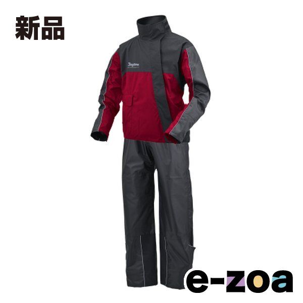 DAYTONA デイトナ 上下セット ハイパフォーマンスレインウェア DR-001 レッド Lサイズ DR-001/レッド/L (2611689)