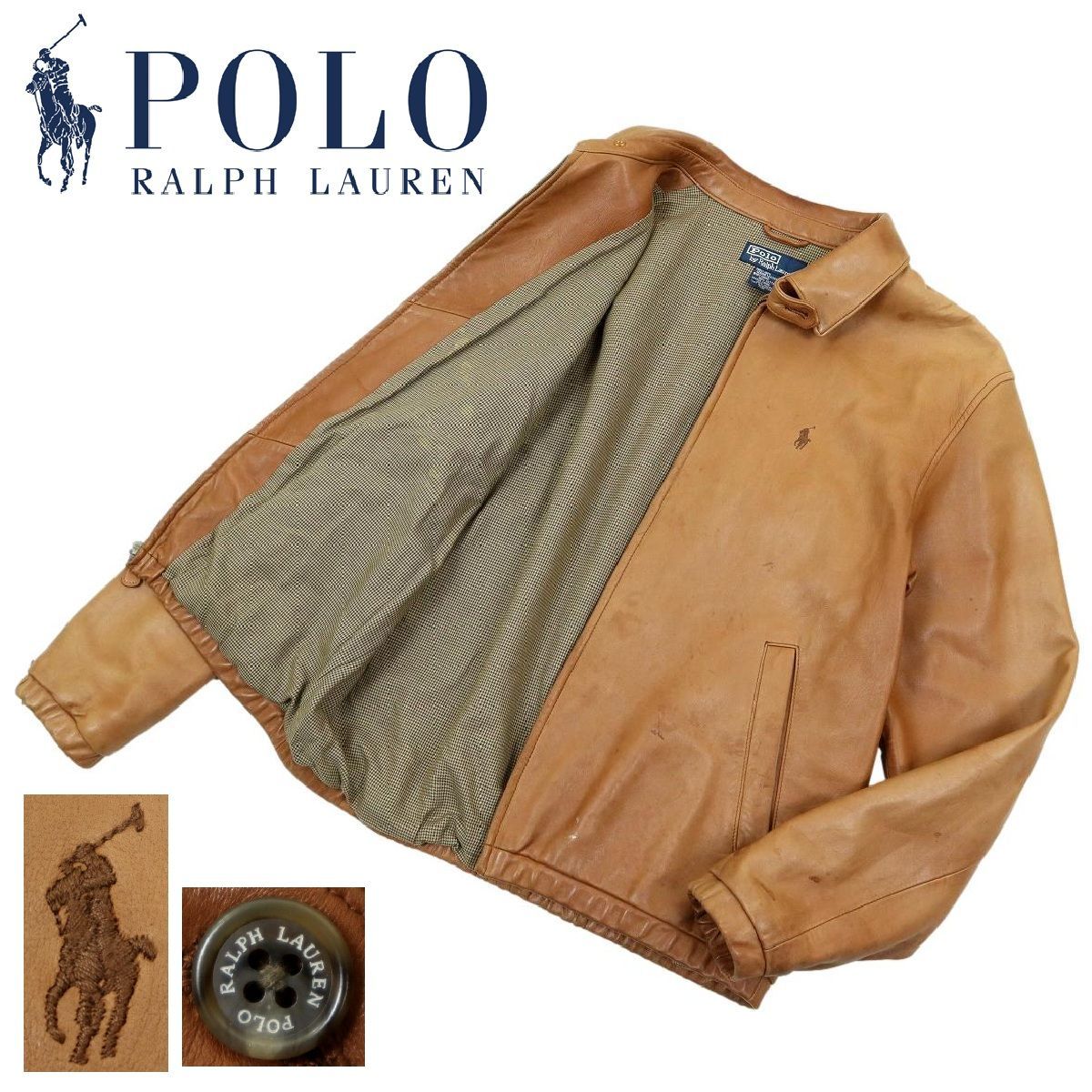 M474】POLO RALPH LAUREN ポロラルフローレン レザージャケット