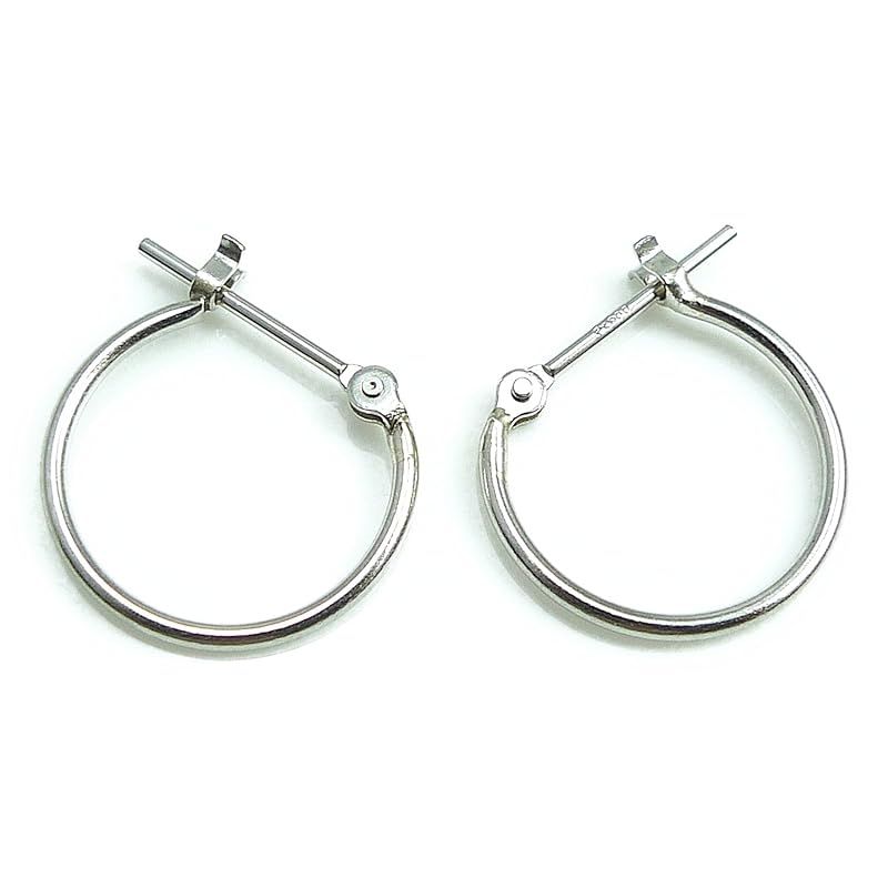 プラチナ Pt900 フープピアス 1mm x13mm 両耳分 1ペア レディース フープピアス(1x13mm両耳) 0