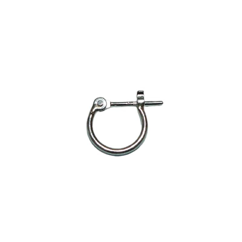 プラチナ Pt900 リングピアス 幅1mm 外径8mm 片耳 1個 レディース 0