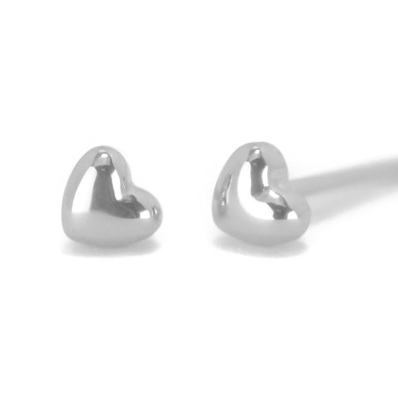 Pt900プラチナハートピアス 3mm 1ペア両耳販売 ハート ハートピアス プラチナ yokomountain (Ptプラチナ900ダブルロックキャッチ) 0
