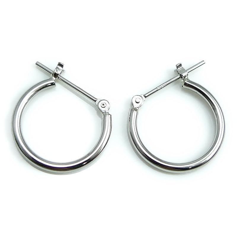 プラチナ Pt900 フープピアス 1.5mm x 15mm 両耳分 1ペア レディース フープピアス(1.5x15mm両耳) 0