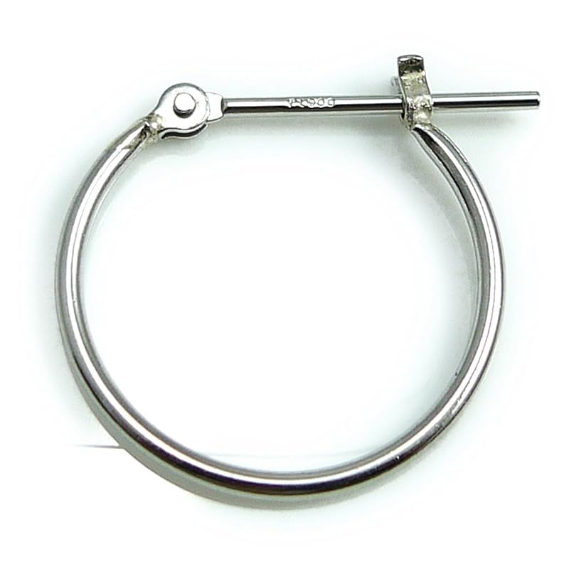 ピアス - プラチナ Pt900 フープピアス 1mm x 15mm 片耳分0.5ペア