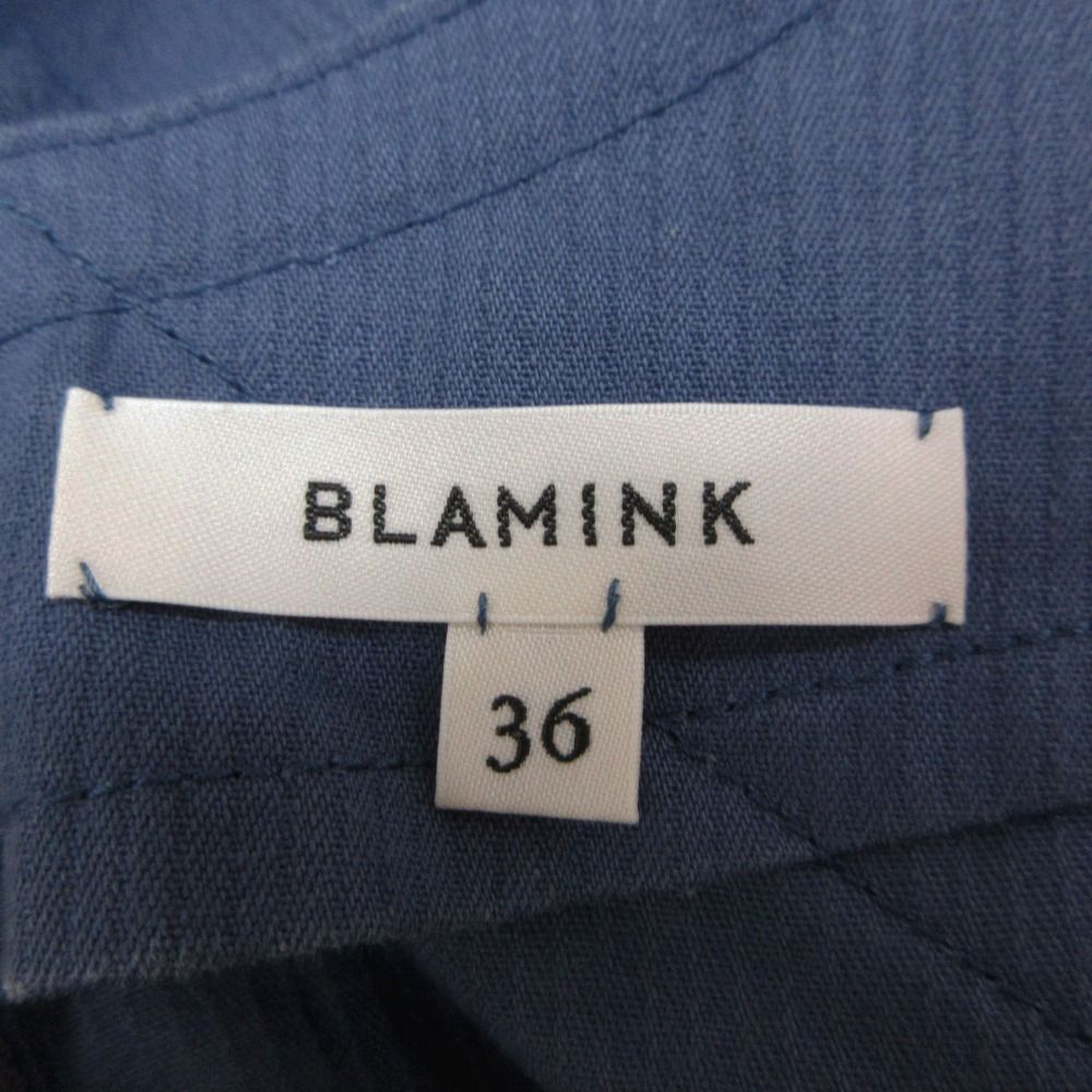 BLAMINK ブラミンク ワンピース エプロン ノースリーブ ロング ブルー