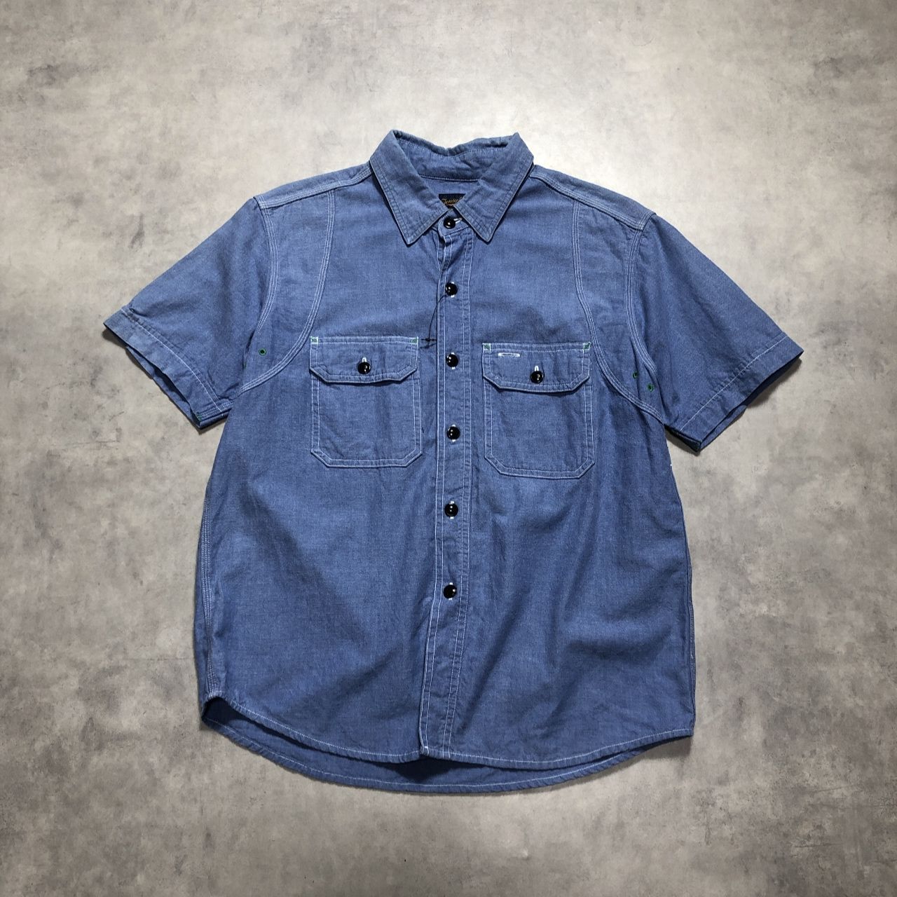 GQ5702◇TENDERLOIN : T-CHAMBRAY SHT S/S◇XS◇ライトブルー系